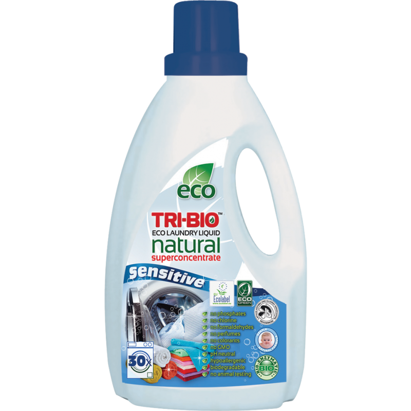 Натурален еко течен перилен препарат, пластмасова бутилка, 1.42 л. Tri-Bio