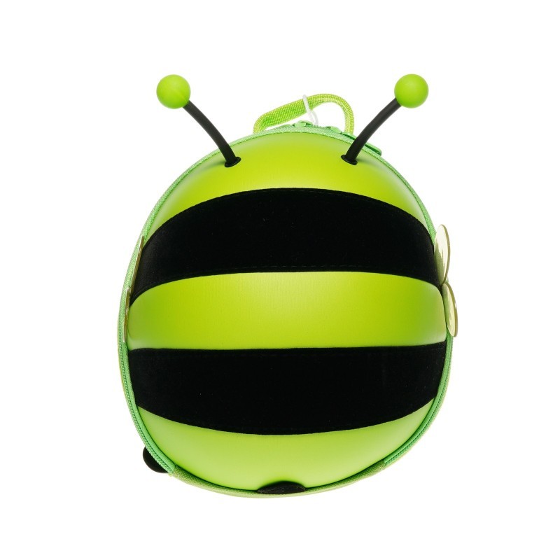 Мини детска раница - пчеличка с предпазен колан, зелена - Зелен