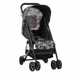 Бебешка количка Jasmin-компактна,лесно сгъваема с покривало-сива