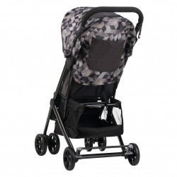 Бебешка количка Jasmin-компактна,лесно сгъваема с покривало-сива