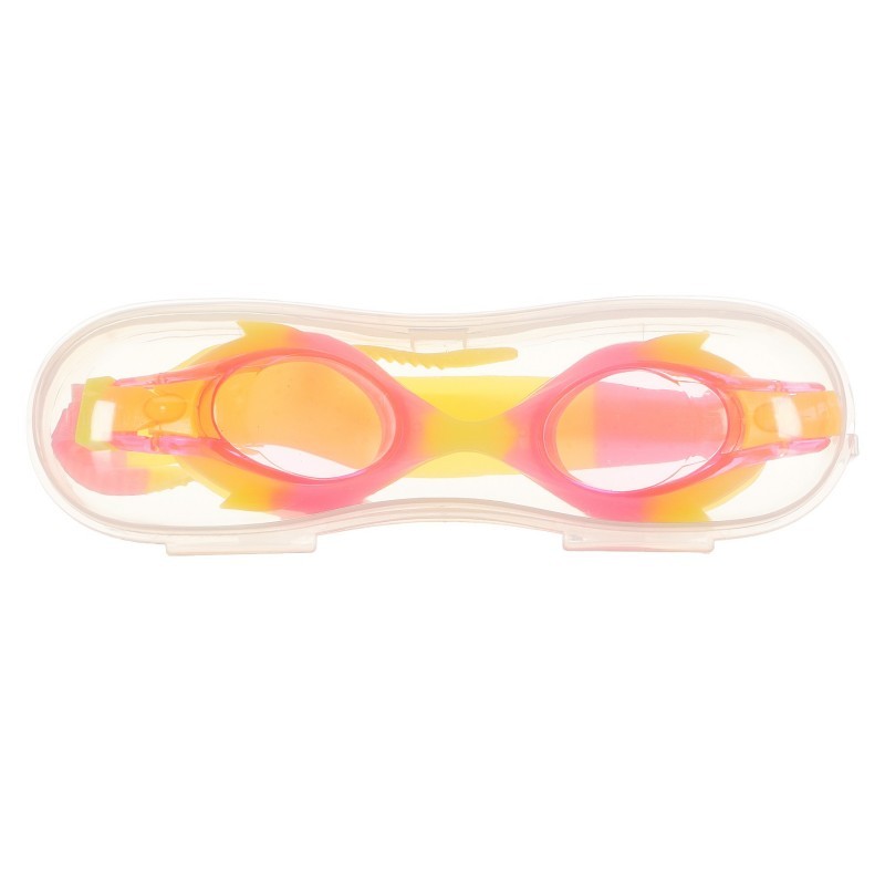 Очила за плуване с предпазна кутия - зелени - Розов