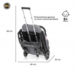 Детска количка THERY с швейцарска конструкция и дизайн, сива ZIZITO 27821 6