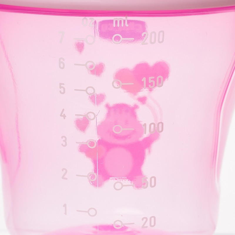 Полипропиленова преходна чаша, Soft cup, 200 мл., цвят: розов Chicco