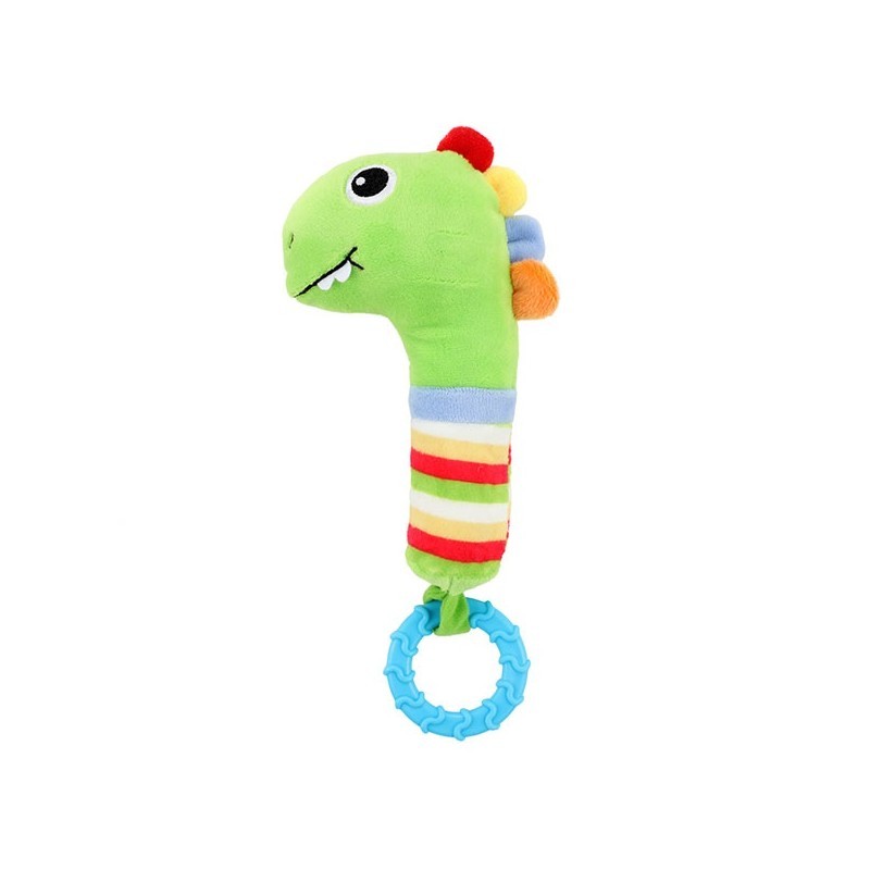 Дрънкалка динозавър с гризалка за успокояване на бебешките венци Toi-Toys