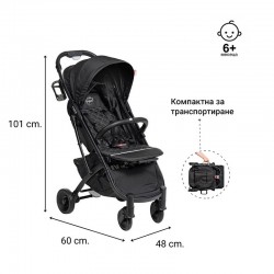 Лятна бебешка количка Sandra, черна ZIZITO 30983 4