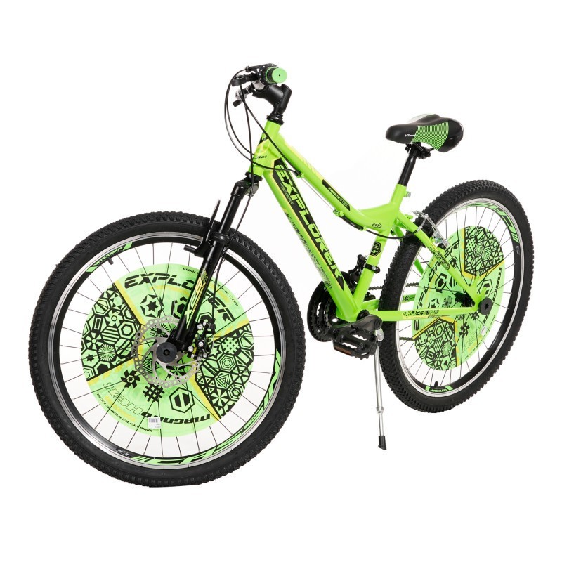 Детски велосипед EXPLORER MAGNITO  24", зелено с черно