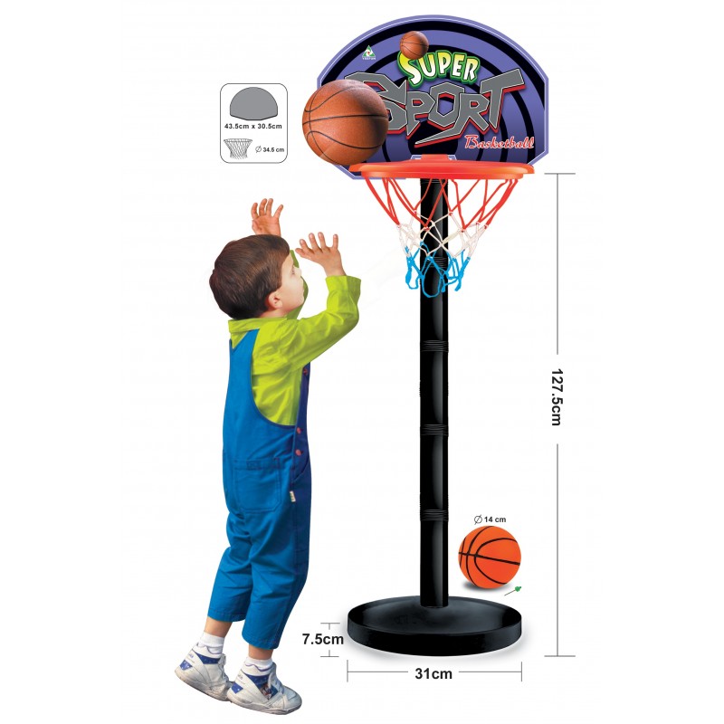 Баскетболен кош с топка и стойка с размери 127,5см./ 31см. KY