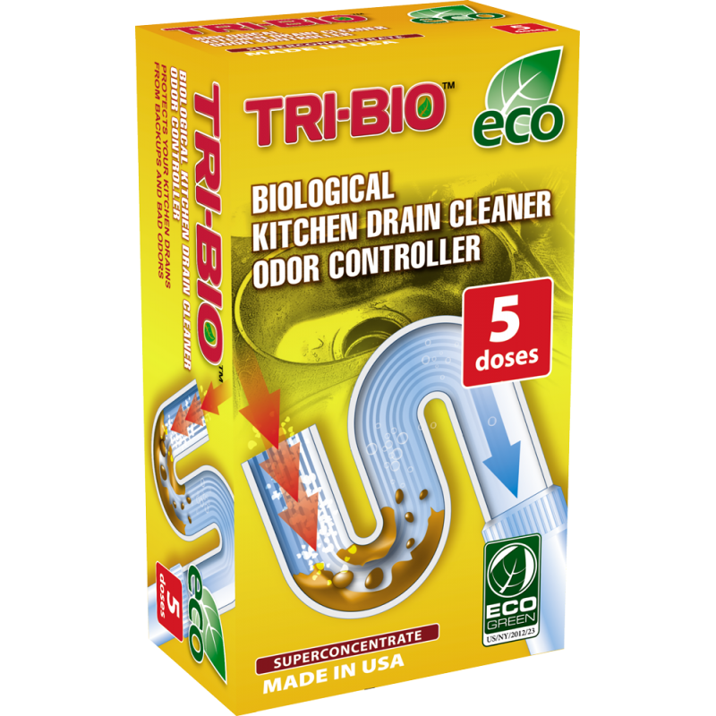 TRI-BIO еко препарат за кухненска канализация, 5 дози