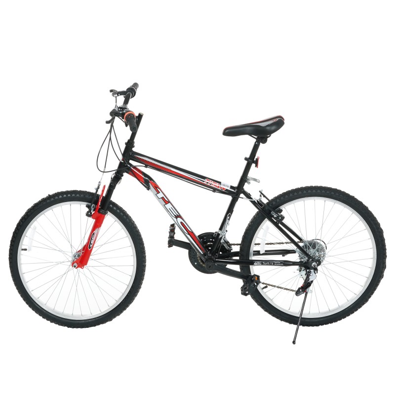 Детски велосипед TEC - TITAN 24", 21 скорости, черно-червен TEC