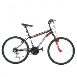 Детски велосипед TEC - TITAN 24", 21 скорости, черно-червен