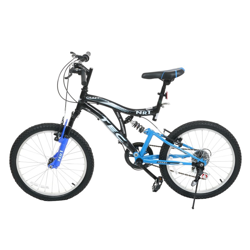 Детски велосипед TEC - CRAZY 20", 7 скорости, черно-син TEC
