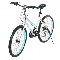 Детски велосипед VISION - VENUS 24", 21 скорости, бяло-тюркоазен