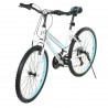 Детски велосипед VISION - VENUS 24", 21 скорости, бяло-тюркоазен - Бял със синьо