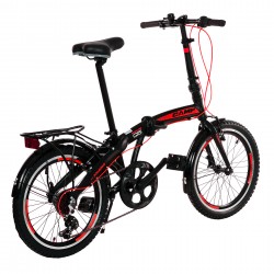 Сгъваем градски велосипед CAMP Q10 FOLDABLE BIKE 20", 7 скорости, чер