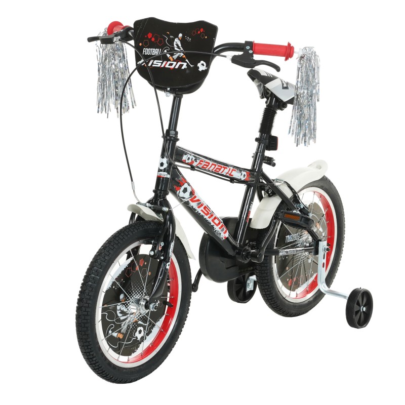 Детски велосипед VISION -  FANATIC 16" - Черен с червено