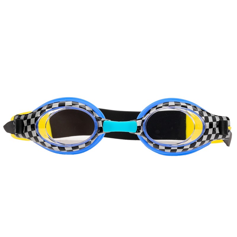 Детски очила за плуване, сини с декорация