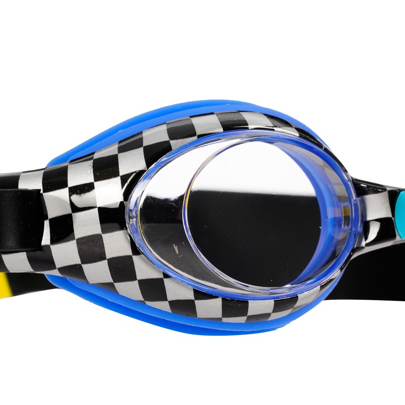Детски очила за плуване, сини с декорация SKY