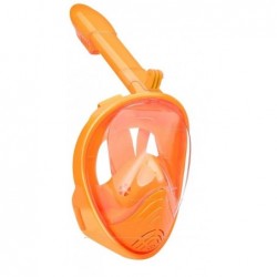 Детска цяла маска за шнорхелинг, размер XS, оранжева ZI