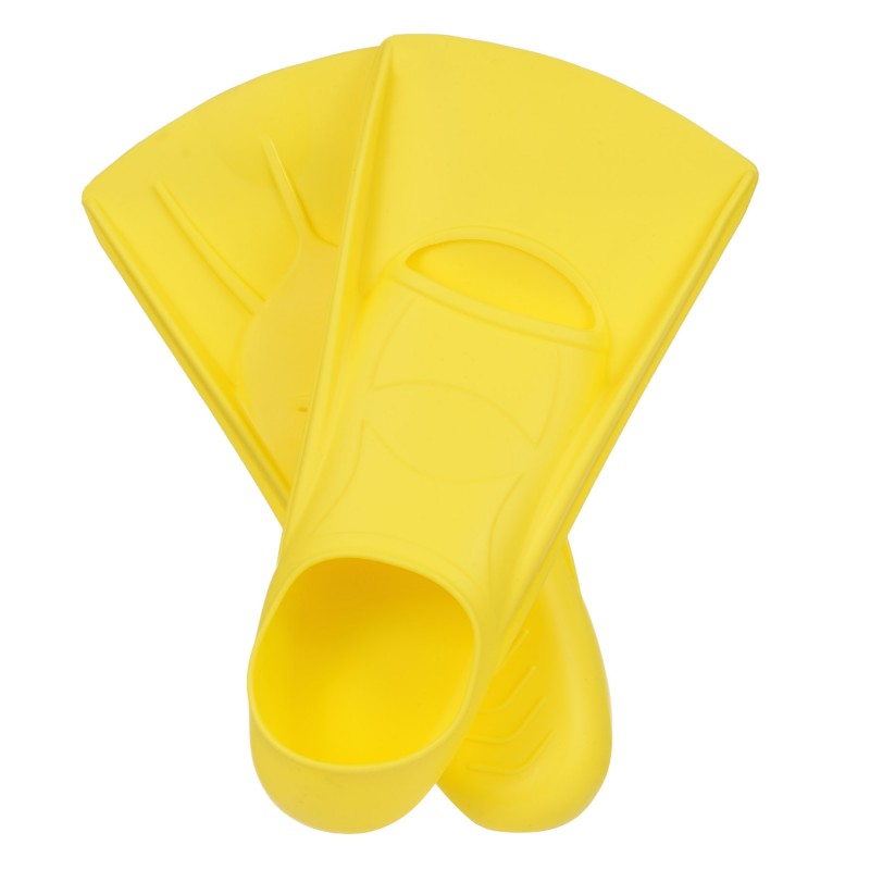 Комплект плавници, размер S, син с жълто - Жълт