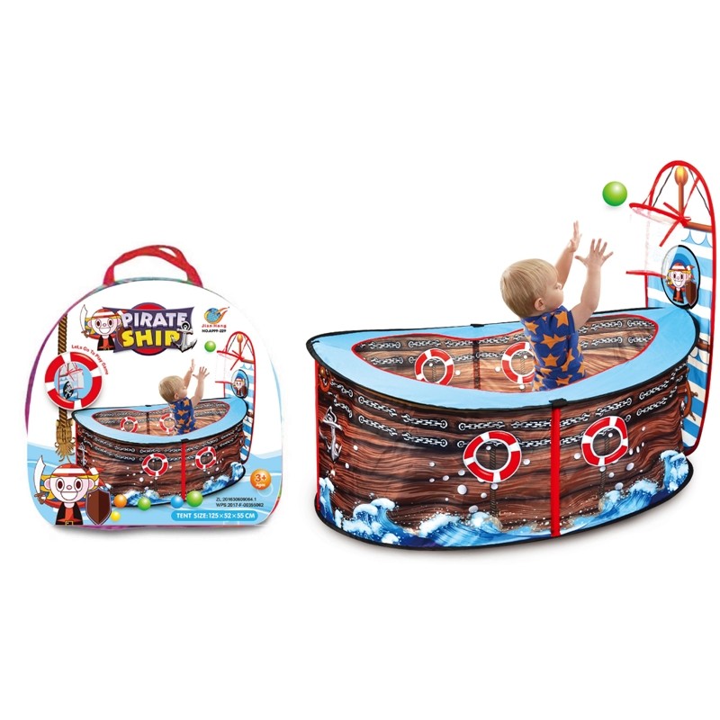 Детска палатка за игра - Пиратски кораб с баскетболен кош ITTL