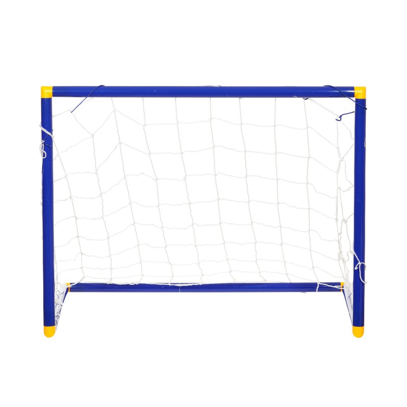 Детска футболна врата с мрежа, 55,5 х 78,5 х 45,5 см,топка-синя GT