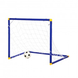 Детска футболна врата с мрежа, 55,5 х 78,5 х 45,5 см,топка-синя