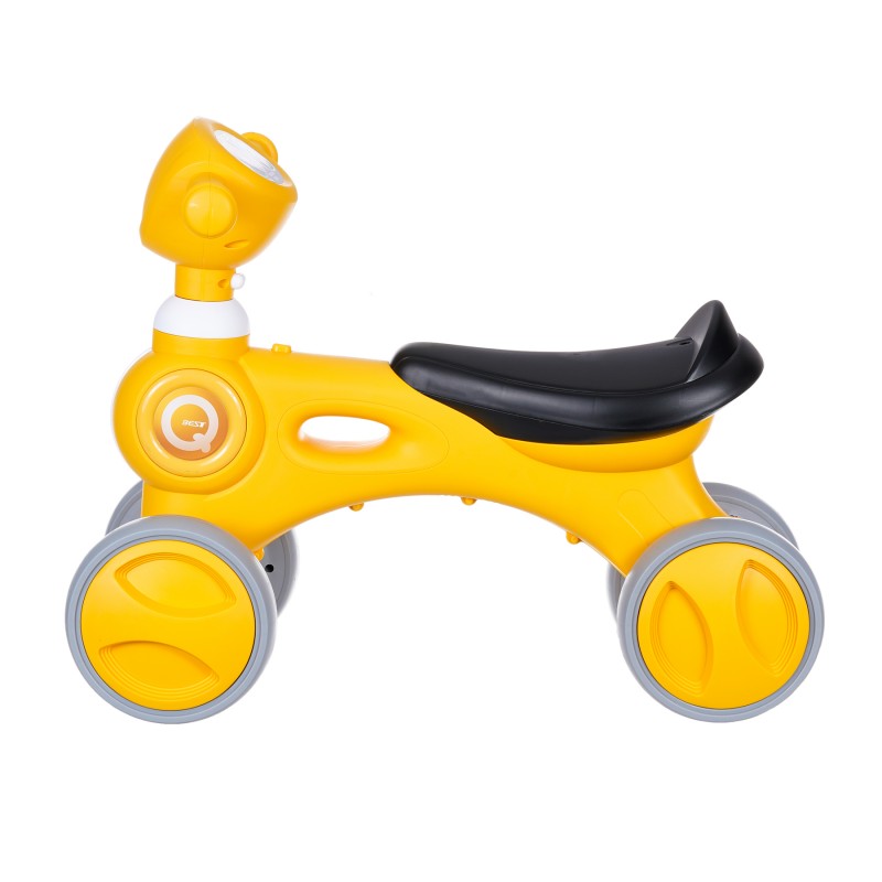 Детски велосипед за баланс със звук и светлина, жълт SNG