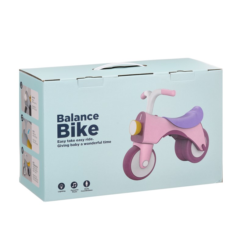 Детски велосипед за баланс с две колела, със звук и светлина, син SNG