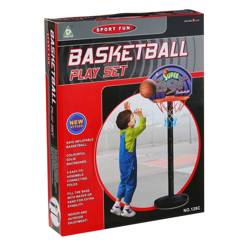 Баскетболен кош с топка и стойка с размери 127,5см./ 31см. KY