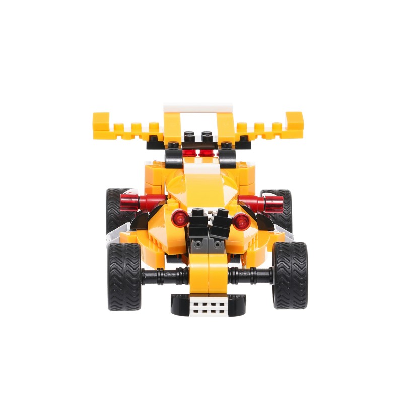 Конструктор състезателна жълта кола F1 със 132 части Banbao